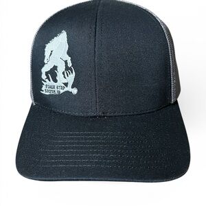 Stage Stop Bigfoot Black and Gray Graphic Trucker Hat